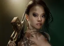 1920x1200 px art bird Dark earrings face fantasy females girl Girls gun guns jewelry Mutant rose SCA Art HD Wallpaper