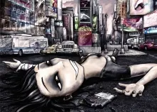 1920x1200 px architecture artistic buildings cities Dark Emo females Girls mood Sadness Situations s Art HD Wallpaper