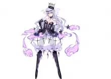 1600x1200 px Chandelure cleavage Crown Daive ears Elbow eyes gloves hair Long Pointed pokemon Purple Art HD Wallpaper