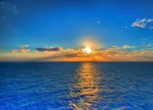 1920x1200 px clouds sea sunset Art HD Wallpaper