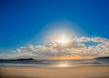 1920x1280 px beaches clouds nature ocean sea sky sunrise sunset Art HD Wallpaper