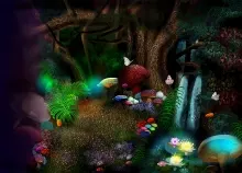 2800x1900 px 3d butterfly flowers forest leaves Magic nature Phantasmagoria Art HD Wallpaper