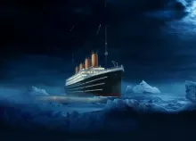 1920x1200 px night ship titanic water Art HD Wallpaper