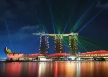1920x1200 px architecture Bay By city Gardens Lights Metropolis night reflectio reflection Singapore Art HD Wallpaper