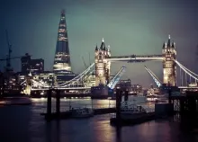 1920x1200 px bridge bridges city cityscapes dawn downtown England light Lights London Metropolis nig Art HD Wallpaper