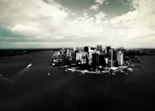 2880x1800 px Lower Manhattan Art HD Wallpaper