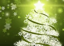 1920x1080 px Beautiful christmas gift holiday merry Santa snow tree winter Art HD Wallpaper