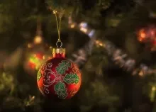 1920x1080 px Beautiful christmas gift holiday merry Santa snow tree winter Art HD Wallpaper
