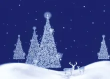 1920x1080 px Beautiful christmas gift holiday merry Santa snow tree winter Art HD Wallpaper