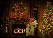 1920x1080 px Applejack christmas Little my pony Trees Art HD Wallpaper