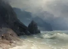 1920x1200 px Aivazovsky art artwork beach classic Ivan painting rock sea Art HD Wallpaper