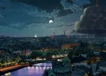 1920x1080 px artwork cityscapes fiction landscapes night paintings science Art HD Wallpaper