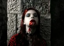 2560x1920 px art artwork blood Dark Evil fantasy girl Girls Gothic horror vampire Art HD Wallpaper