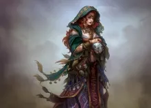 1920x1200 px art artwork Dark Decoration fantasy girl Medium occult skull witch Art HD Wallpaper