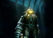 3600x4200 px action Bioshock cyborg fantasy fi Fighting Futuristic robot sci shooter warrior Art HD Wallpaper