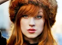 1920x1080 px babes eyes face fashion Feamles Freckles Girls hat models pose pov redhead stare style  Art HD Wallpaper