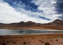 1600x900 px Andes Atacama blue Brown Chile clouds Desert lakes landscapes mountains nature skies Ups Art HD Wallpaper