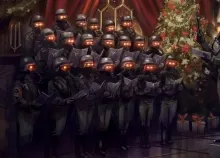 2560x1600 px artwork christmas games humor Killzone soldiers video Art HD Wallpaper