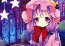 2955x1662 px anime blush bows buildings Bun eyes faces games Girls hair Hats Kirisame Knowledge Long Art HD Wallpaper